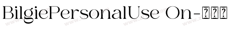 BilgiePersonalUse On字体转换